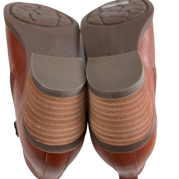Vionic Cecily Cognac Waterproof Leather Ankle Booties Size 5M - Picture 10 of 15